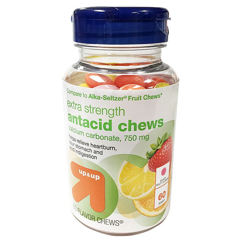 Antacid Mixed Fruit Flavor Chews - 60ct - up &#38; up&#8482;, 1 of 6
