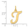 Black Bow Jewelry 14k Yellow Gold, Sophia Collection, Small Script Initial T Pendant - 4 of 4