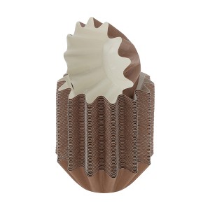 Unique Bargains Large Pleated Style Disposable Baking Cups Cardstock PET Coating 1.77"x1.18" 50 Pcs - 1 of 4