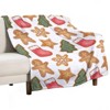DSANE Gingerbread Man Christmas Holiday Cookies Christmas Throw Blanket Soft Fleece Christmas Blanket Cozy Flannel Throw for Couch Bed - 3 of 4