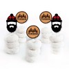 Big Dot of Happiness Lumberjack - Channel the Flannel - Dessert Cupcake Toppers - Buffalo Plaid Party Clear Treat Picks - Set of 24 - 2 of 4
