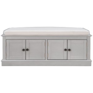 NicBex Modern 42.7" Storage Bench with 4 Doors and Adjustable Shelves for Entryway and Living Room - 1 of 4