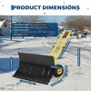 Heavy Duty Snow Shovel with Wheels, 5-Position Angle & Height Adjustable Handle, Sidewalk Yard Snow Plow, Driveway Snow Removal - 4 of 4