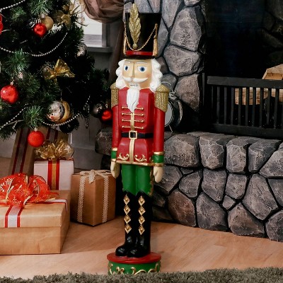 Kristoff 37" Red and Green Polyresin Nutcracker Soldier