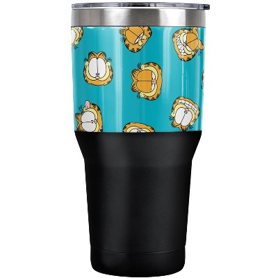 Garfield Faces Pattern Steel Tumbler 30oz Coffee Travel Mug