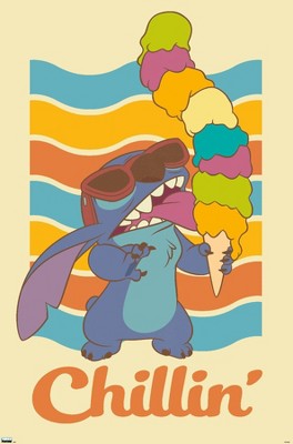 Trends International Disney Lilo and Stitch - Chillin Framed Wall Poster Prints
