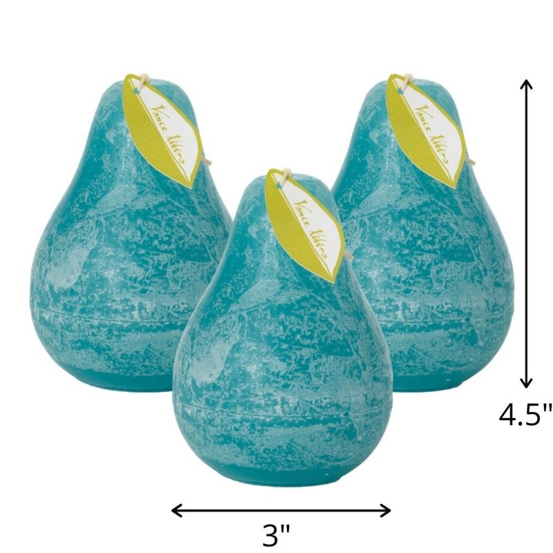 Sea Glass Timber Pear Candles - Set of 3, 4 of 5