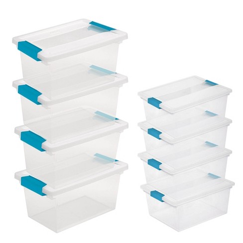 Plastic Storage Bins Clear Storage Box With Lids Multipurpose