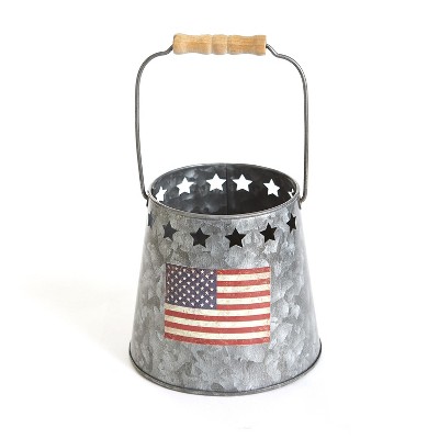 Lakeside Americana Utensils Holder for Serving - Patriotic Tabletop Accent