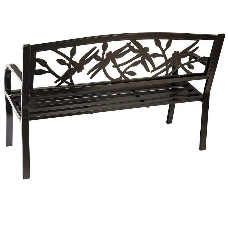 Plow & Hearth Dragonfly Metal Garden Bench, 3 of 6