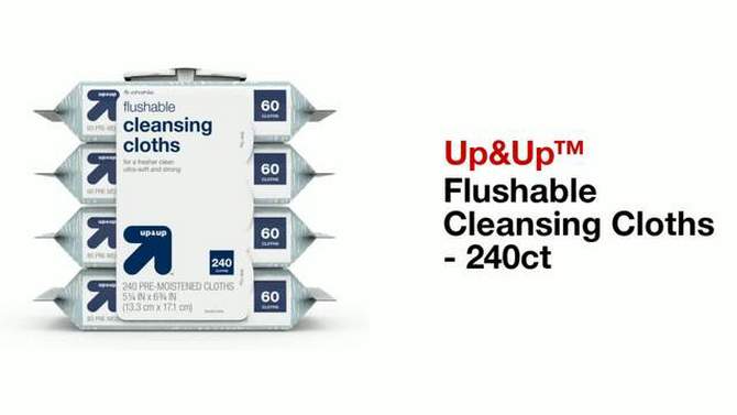 Flushable Cleaning Cloths - Fresh Scent - up & up™, 2 of 12, play video