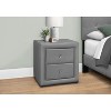 Monarch Specialties Accent Table Side End Nightstand Lamp Living Room Bedroom Metal Laminate Black Contemporary Modern - 2 of 4