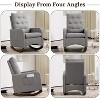 Rocking Chair Nursery, Glider Recliner Indoor with Armrests, Side Pockets, Upholstered Comfy High Back Armchair - 4 of 4