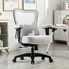 GlasFlength Task and Office Chairs Adjustable Office Chair Ergonomic Swivel Chair Computer Arm Chair for Long Sitting, Gray, 24.75"*22"*42.5" - 4 of 4