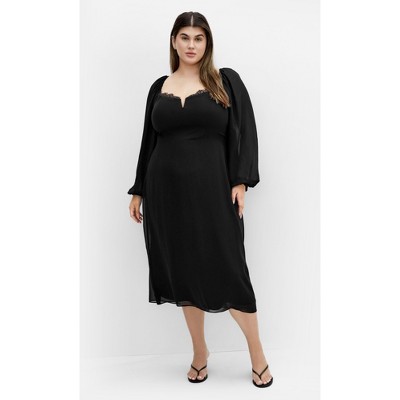 Women's Plus Size Orla Dress - black | CITY CHIC