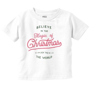 Believe in the Magic of Christmas Toddler Baby Graphic T Shirt Brisco Brands - 1 of 4
