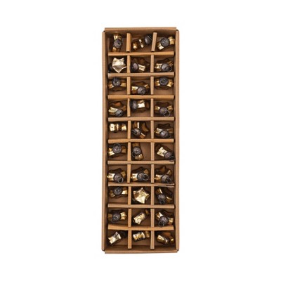 Storied Home Glass Star Ornaments in Kraft Box, Gold Finish, Set of 30