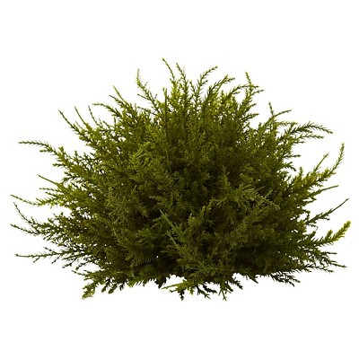 Set of 3 Green Silk Cedar Topiary Balls