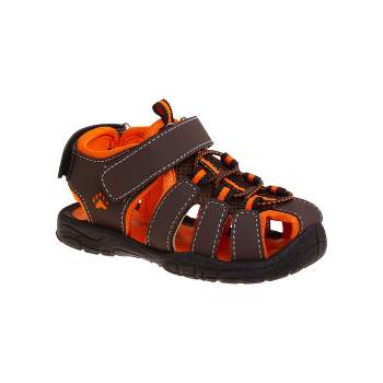 Rugged Bear Boys Toddler Closed Toe Active Sport Sandals with Adjustable Hook-and-Loop Closure (Toddler)