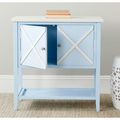 Polly Light Blue and White Poplar Sideboard