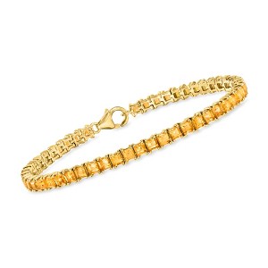 Ross-Simons 7.50 ct. t.w. Square Citrine Tennis Bracelet in 18kt Gold Over Sterling - 1 of 4