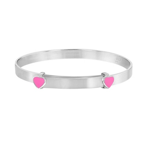 Pink Enamel Bangle Bracelet