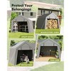 Motorcycle Storage Shed,Heavy Duty Portable Tent with Rolled Zipper Door,Waterproof Design for ATV,Motorcycle - 2 of 4