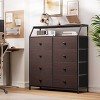 WOWLIVE 8 Drawer Dresser with 2-Tier Open Shelf, Double Chest of Drawer - 2 of 4