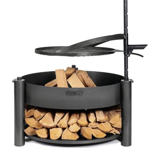 Good Directions Montana X 32" Steel Standard Grill Set Round Outdoor Fire Pit Black - 1 of 4