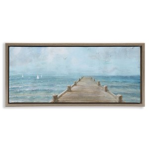Stupell Industries Waterfront Pier Coastal Ocean View, 31" x 14" - 1 of 4