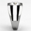 Slickblue Men’s Stainless Steel Solitaire Ring with 12mm Clear Synthetic Crystal, Modern & Stylish, size 8-13 - 4 of 4