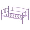 Twin Day Bed with Trundle Bed, Metal Daybed and Twin Trundle Bed with Steel Slat Support Sofa Bed for Kids Teens Adults, Living Room, Guest Room - 2 of 4