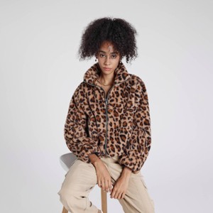 Women's Zip-Front Faux Fur Jacket - Wild Fable™ - 1 of 4