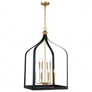 Savoy House Sheffield 8 - Light Pendant in  Matte Black/Warm Brass - 1 of 1