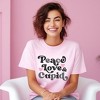 Simply Sage Market Women's Peace Love and Cupid Short Sleeve Graphic Tee - 2 of 4
