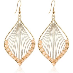Silver/Gold Boho Dangle Statement Earrings for Women Trendy,Handmade Vintage Dainty Cute Long Drop Summer Earrings,fashion Accessories Jewelry Gifts - 1 of 4
