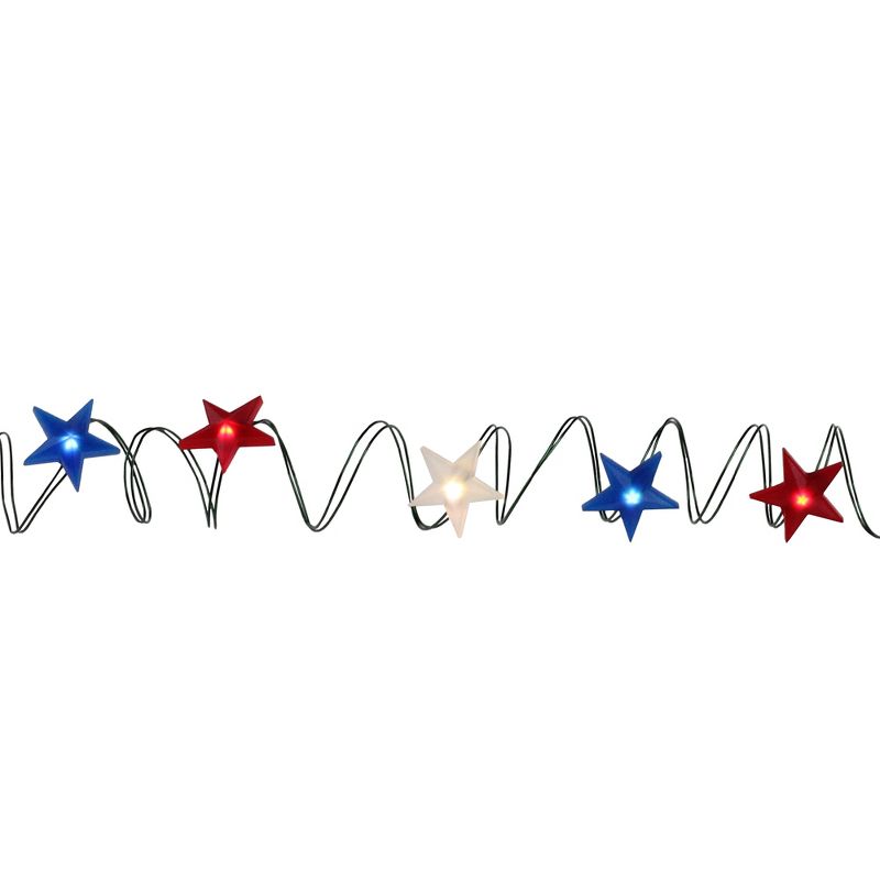 Northlight 18 Red and Blue LED Patriotic Star Micro Fairy Lights - 5.5ft Green Wire, 1 of 3