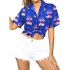 HAPPY BAY Hawaiian Shirts Womens Casual Summer Beach Party Short Sleeve Tropical Vacation Tops TShirts Dress Shirts Blouse for Women - 2 of 4