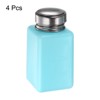 Unique Bargains Makeup Remover Nail Polish Push Down Alcohol Dispenser Bottles 4 Pcs 180ML(6oz) Blue - 3 of 4