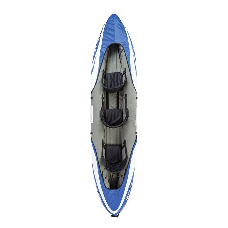 Sevylor Big Basin 3 Person Inflatable Kayak w/Adjustable Seats & Stearns Men's  V2 Series Neoprene V-Flex Life Jacket Vest, Blue, Medium, 4 of 7