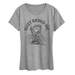 Women's - Peanuts - Busy Being Me Pigpen Short Sleeve Graphic T-Shirt - 1 of 4