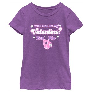 Girl's Ouija Will You Be My Valentine? Yes or No? T-Shirt - 1 of 4