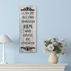 23" x 8" Decorative Philippians 4:13 Wooden Wall Art Worn White - Stonebriar Collection - 2 of 4