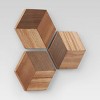 Set of 3 Wood Tile Brown - Project 62™ - image 3 of 4