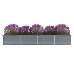 vidaXL Raised Bed Grey Galvanized steel 126.0 x 31.5 x 17.7 in - 1 of 4
