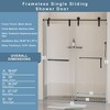 NicBex Shower Door 76" H Frameless Single Sliding Shower Doors, 5/16" (8mm) Thick Tempered Glass with Explosion-proof Film - 2 of 4