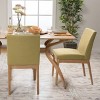 Upholstered Fabric Dining Chairs Set of 2,Armless Cushioned Dining Chairs with Wooden Legs Set of 2,Kitchen Dining Chairs-Cuddelewood - 2 of 4