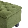 Lyngins Tufted Storage Ottoman Bench with Rubber Wood Legs, Upholstered Ottoman with Storage, Entryway Bench with Soft-Close Hinges, Foot Stool - 4 of 4