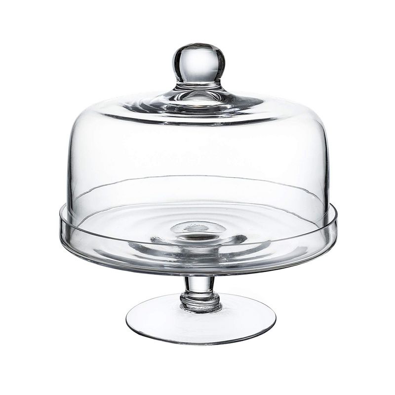 Whole Housewares Glass Cake Stand with Dome - Clear, 1 of 4