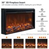 SinCiDo 80 Inch TV Ready Farmhouse Fireplace Stand, 32″ High Entertainment Center with Drawer, Sliding Barn Door & 70″ Media Storage - 4 of 4